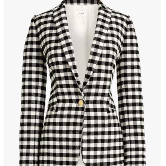 J. Crew Black and White Checkered Blazer - Picture 1 of 3